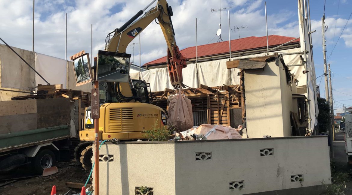 武蔵村山市 伊奈平 木造2階建家屋解体工事